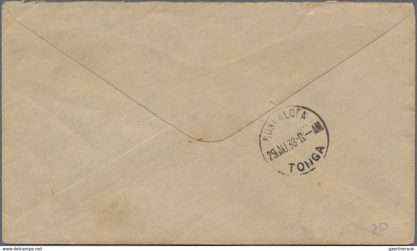 Indien - Flugpost: 1938 (July) INDIA - TONGA ISLANDS First Flight "All Up" Empire Airmail Cover, Fra - Airmail