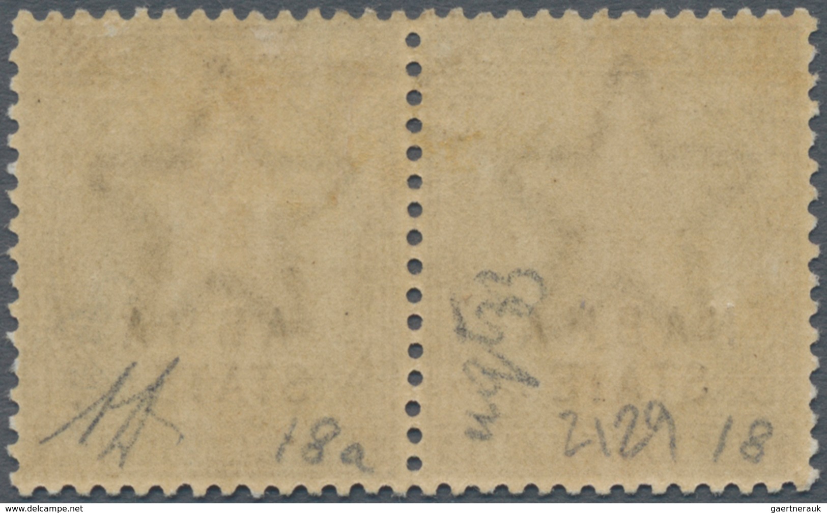 Indien - Konventionalstaaten: NABHA 1891: QV 1a6p. Sepia Horizontal Pair, Right-hand Stamp With Ovpt - Altri & Non Classificati