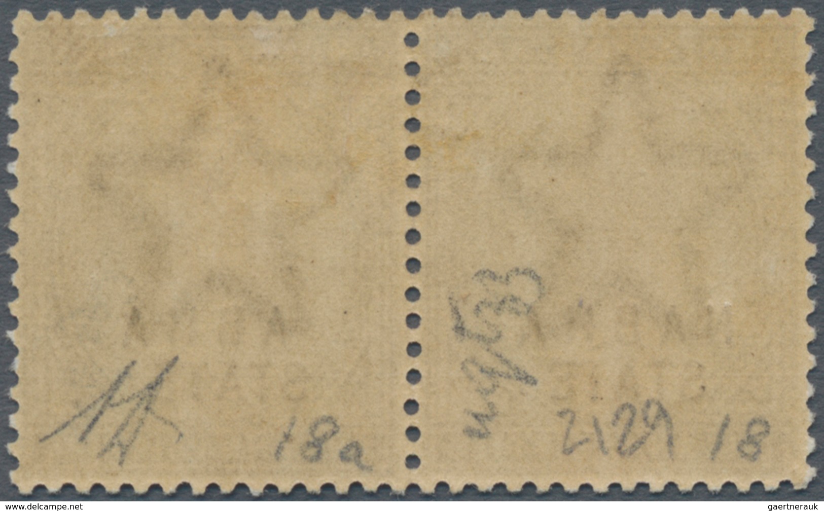 Indien - Konventionalstaaten: NABHA 1891: QV 1a6p. Sepia Horizontal Pair, Right-hand Stamp With Ovpt - Andere & Zonder Classificatie