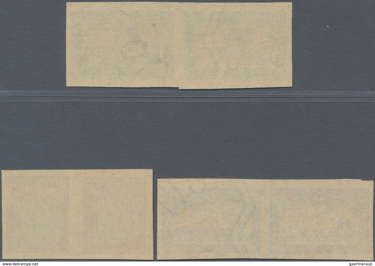 Indien - Feudalstaaten: TRAVANCORE 1931 Coronation: Set Of Three Imperf Plate Proof Pairs In Issued - Andere & Zonder Classificatie