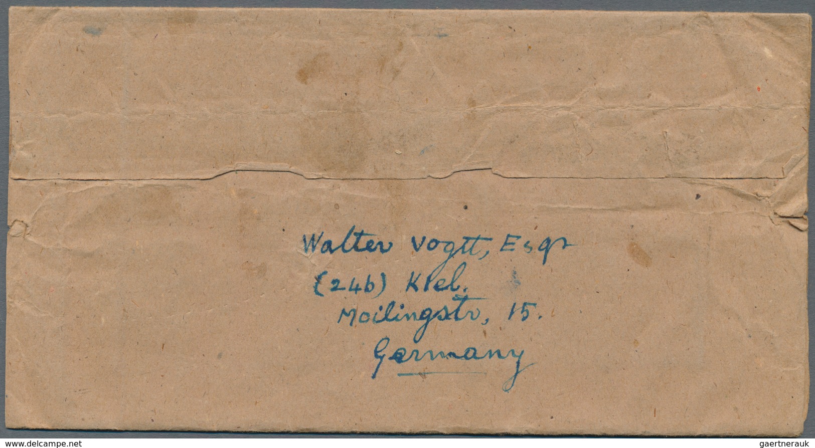 Indien - Feudalstaaten: TRAVANCORE-COCHIN 1949 2p. On 6ca. Blackish Violet Vertical Strip Of Three, - Other & Unclassified