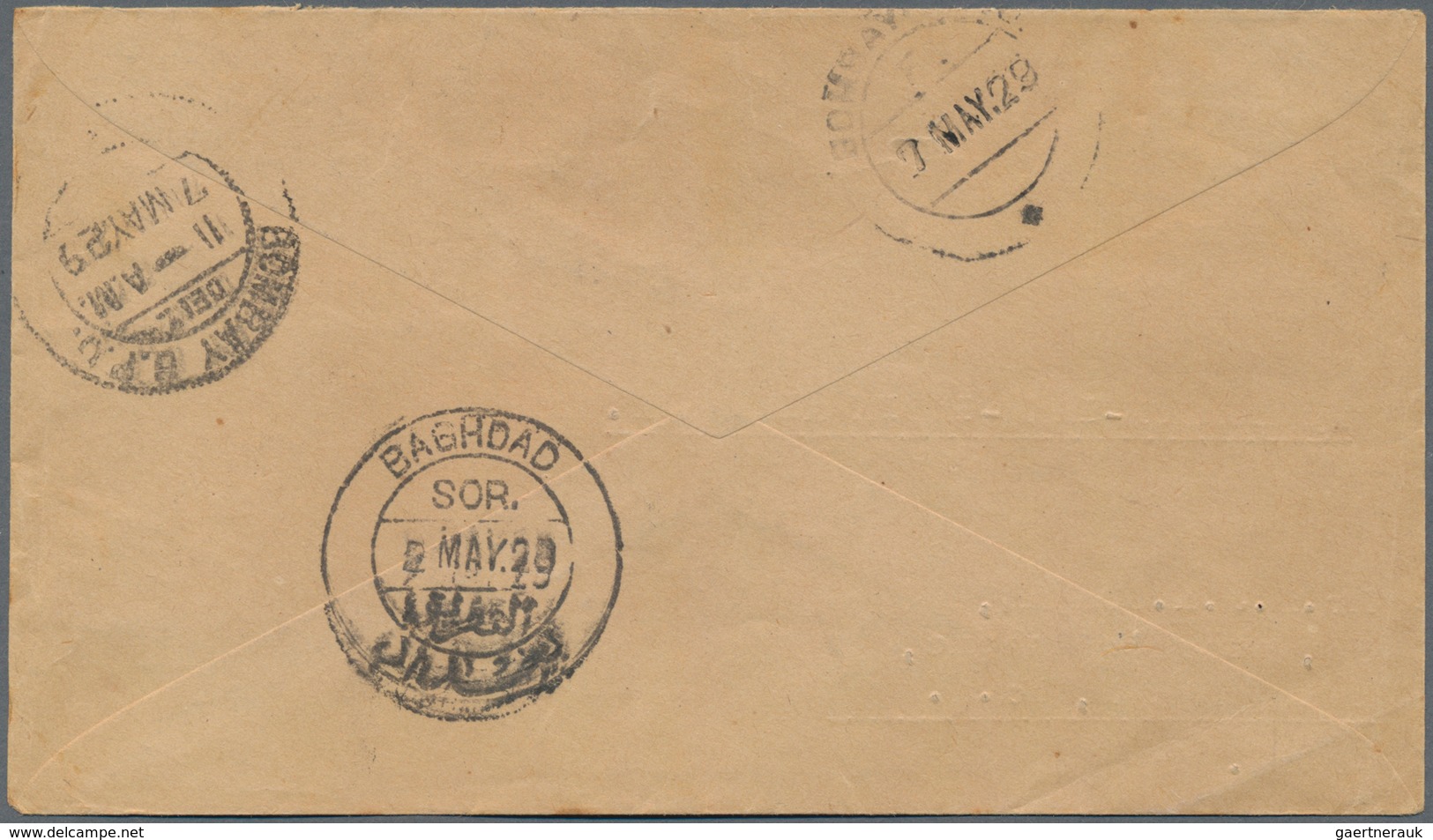 Irak: 1924/1929, Two Fine Covers Franked With 1923 Pictorials, With 1924 Cover From Baghdad To Paris - Iraq