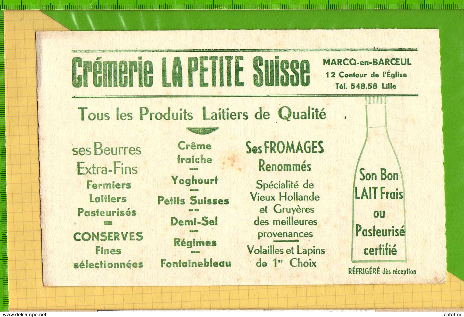 Buvard & Blotting Paper : Produits Laitiers CREMERIE LA PETITTE SUISSE  Beurre Creme Fromage Yoghourt - Produits Laitiers