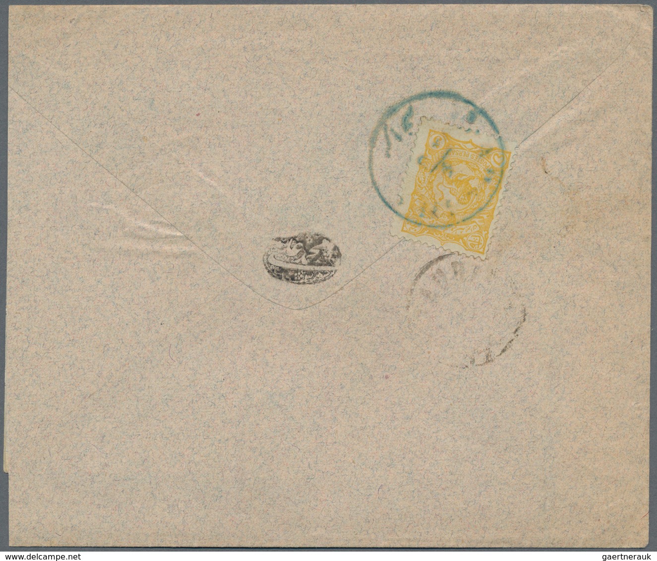Iran: 1900 Ca., Two Covers Bearing Single Frankings, Tied By Rare Cancellations Maraghe, Stamps Faul - Iran