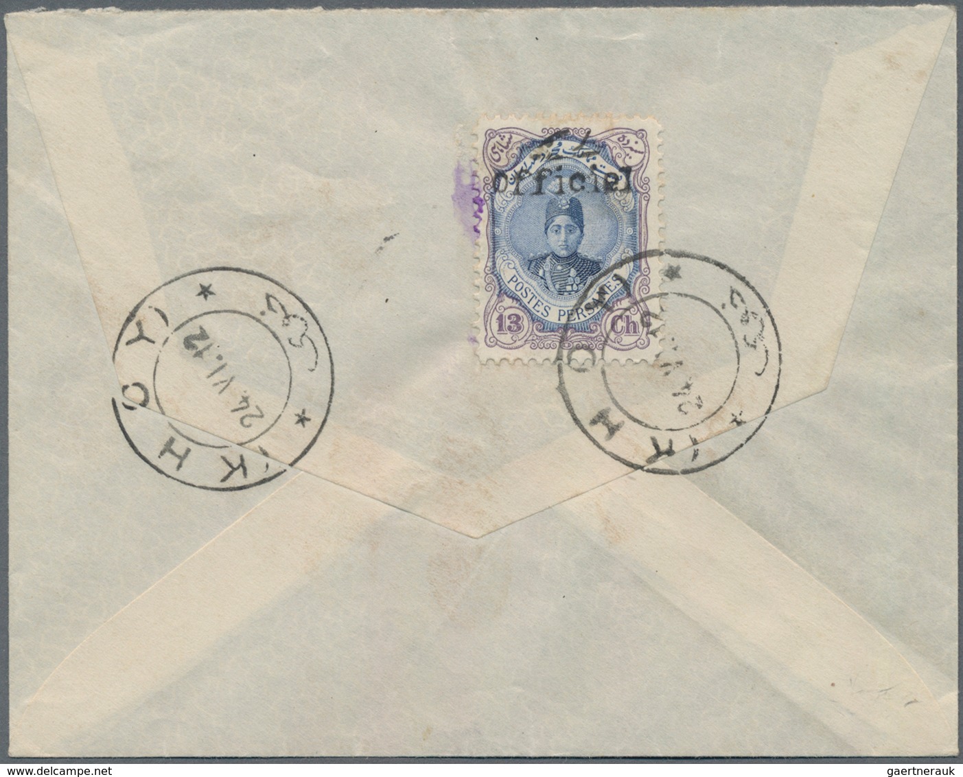 Iran: 1912-26, Four Covers To Germany, With 1912 Cover From KHOY To Hamburg Franked On Back By 1912 - Irán