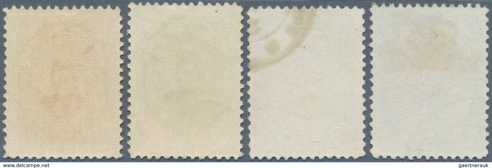 Iran: 1914 Ca., Covers Bearing Shah Ahmed Ghadzar 10 Ch. Violet Brown Color Error Stamp And On Cover - Iran