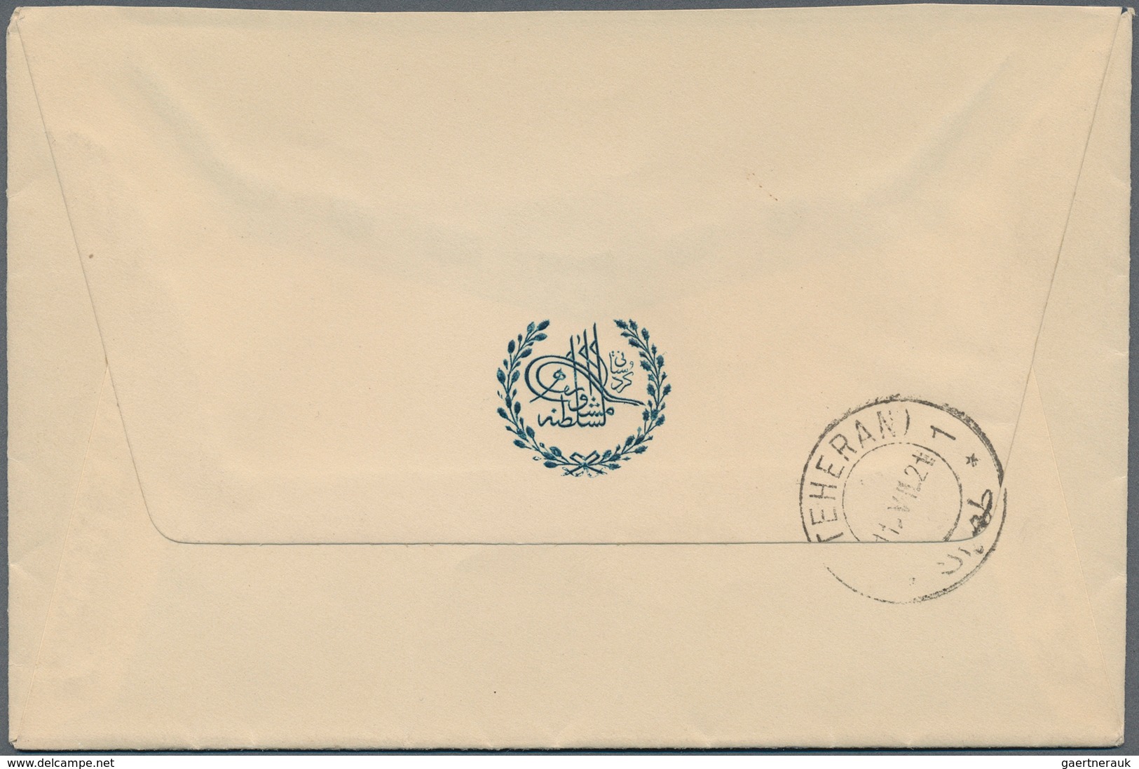Iran: 1921, 12 Ch. On Cover Showing Provisional Surcharge "21/FEV/21", Tied By TEHERAN Cds. Used Loc - Iran