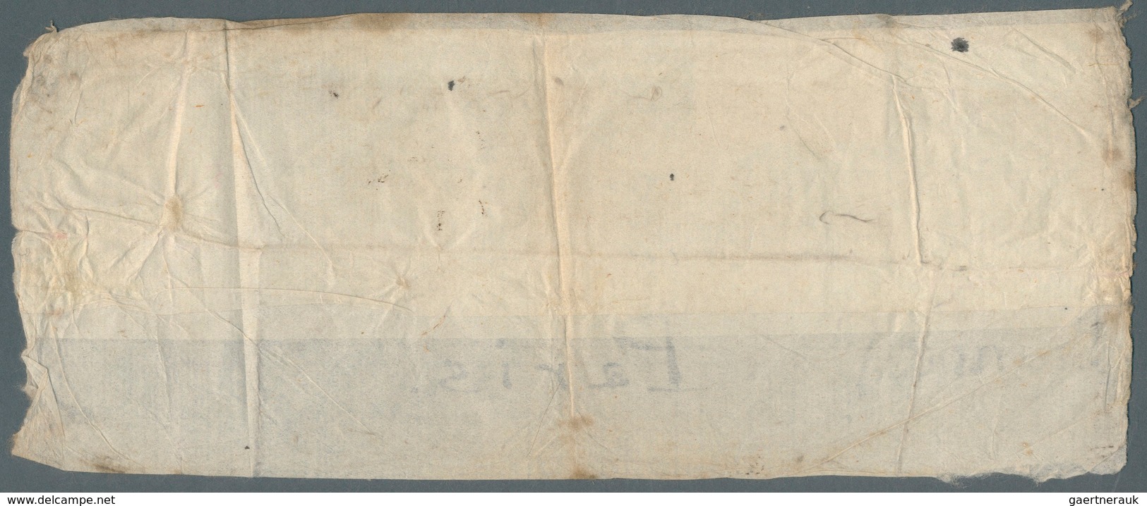 Japan: 1888. Rice Paper Wrapper Addressed To Gaston Pinet, Paris Bearing 'Koban' SG 82, 4s Green (pa - Other & Unclassified