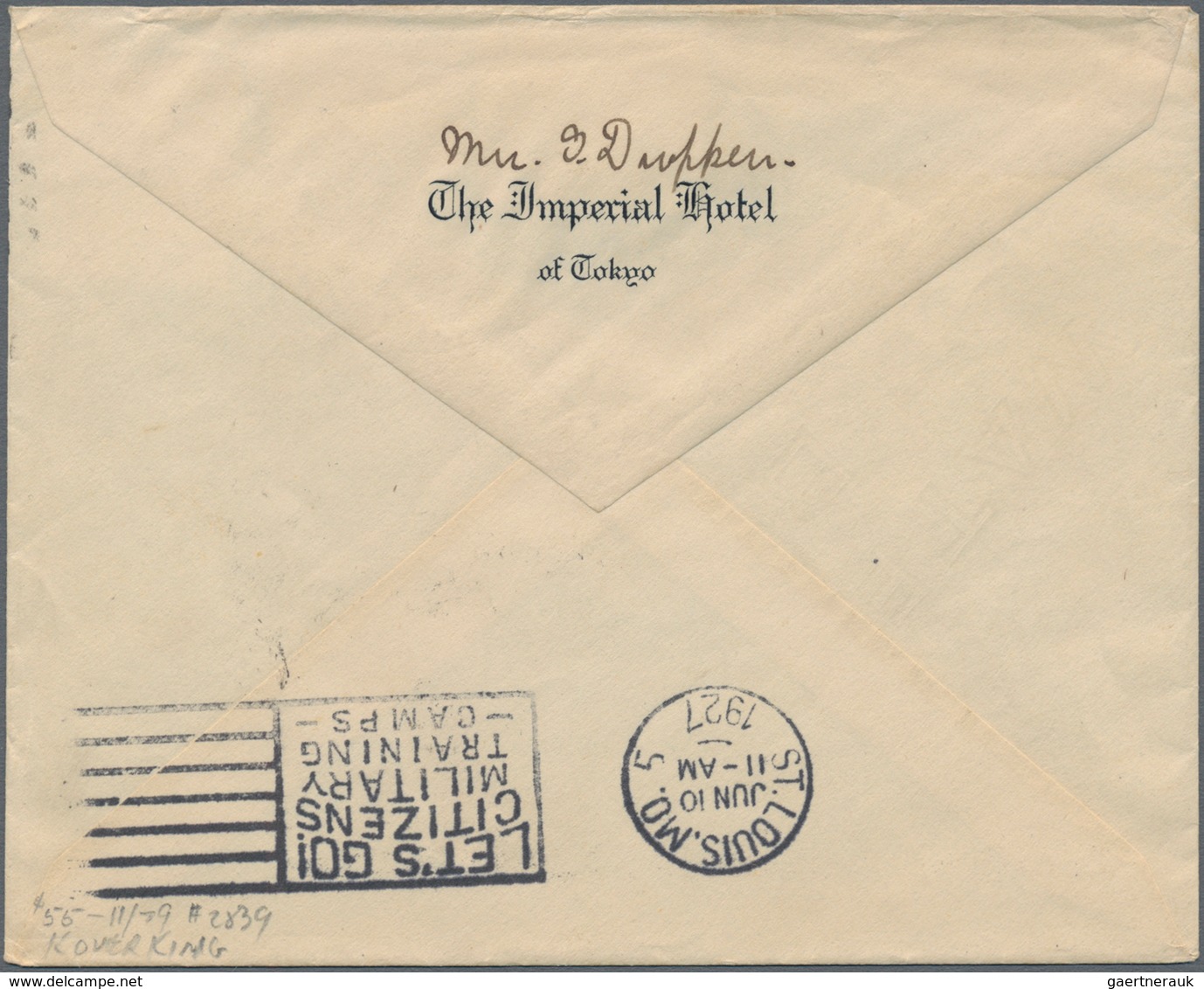 Japan: 1914/26, Three-colour Franking Tied Clear "U.S. T. P. SEA POST S. S. PRES. LINCOLN EAST MAY 2 - Other & Unclassified