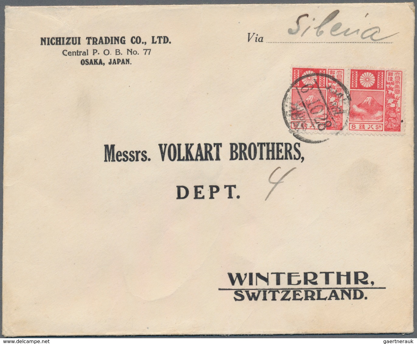 Japan: 1914/23, Three Foreign Mail Covers: To Germany (registered And Censored) Or Switzerland (2). - Otros & Sin Clasificación