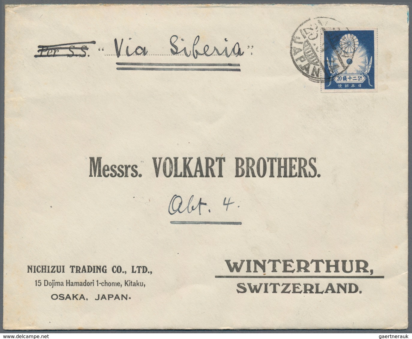 Japan: 1914/23, Three Foreign Mail Covers: To Germany (registered And Censored) Or Switzerland (2). - Otros & Sin Clasificación