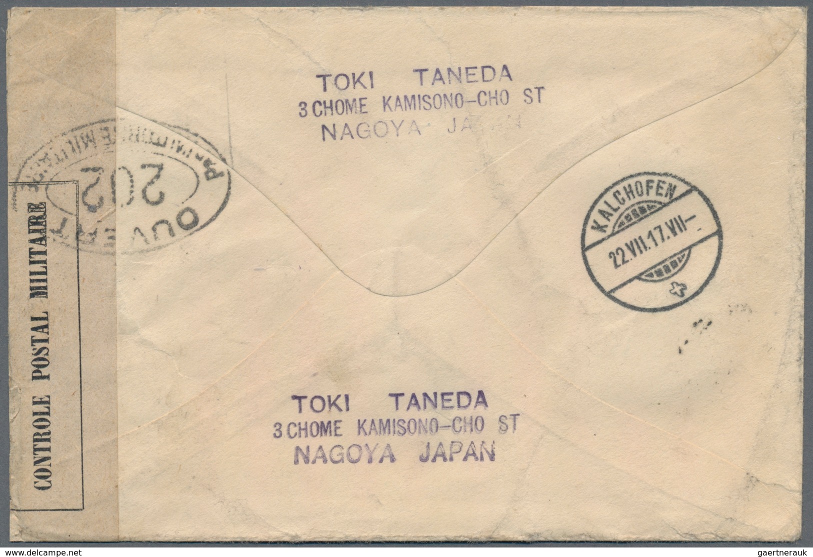 Japan: 1917/29, Covers To Switzerland (3) Or Finland (1): Printed Matter With French Censor Tape, Re - Andere & Zonder Classificatie