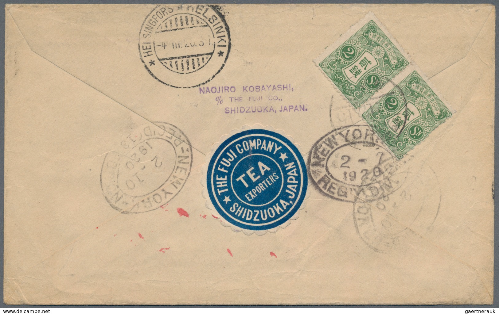 Japan: 1917/29, Covers To Switzerland (3) Or Finland (1): Printed Matter With French Censor Tape, Re - Other & Unclassified