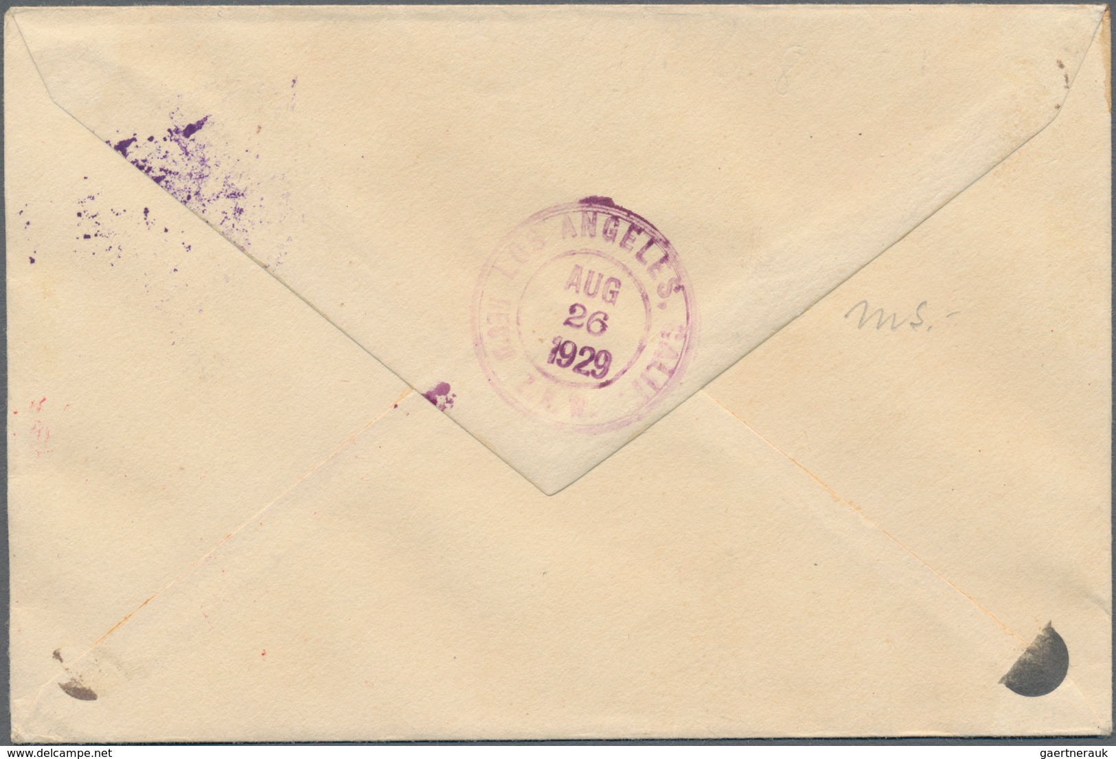 Japan: 1929, Zeppelin Round The World Flight, Cover To USA, Franked Total Y2.10 Tied "TOKIO 21.8.29" - Other & Unclassified