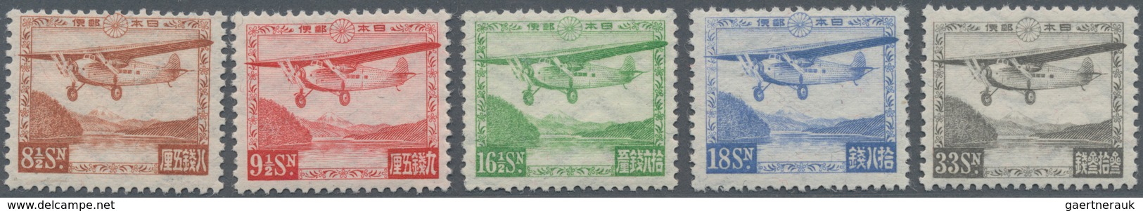 Japan: 1934, Communictions Exhibition S/s, Mint Never Hinged MNH; Plus Lake Ashi Airmail Set 8 1/2 S - Other & Unclassified