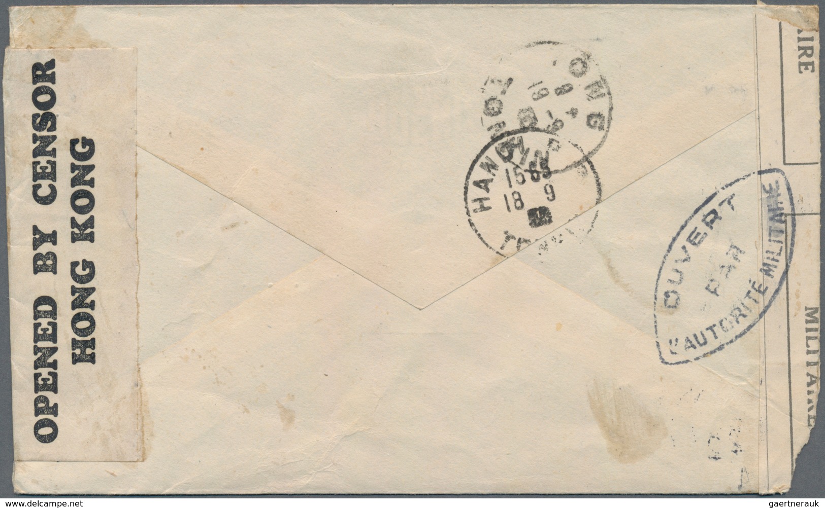 Japanische Besetzung  WK II - China - Zentralchina / Central China: 1940 Censored Cover (small Corne - 1943-45 Shanghai & Nanjing