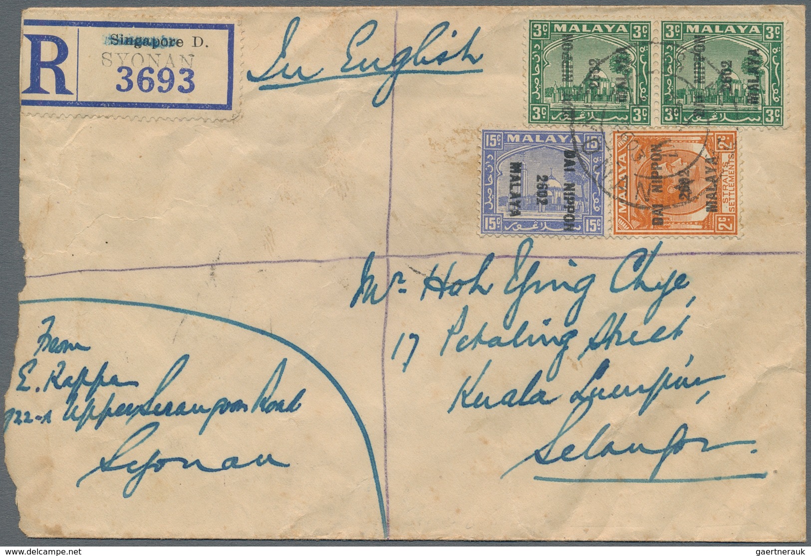 Japanische Besetzung  WK II - Malaya: Shonan/Singapore, 1942, General Issues, Ovpt. "Dai Nippon 2602 - Malaysia (1964-...)