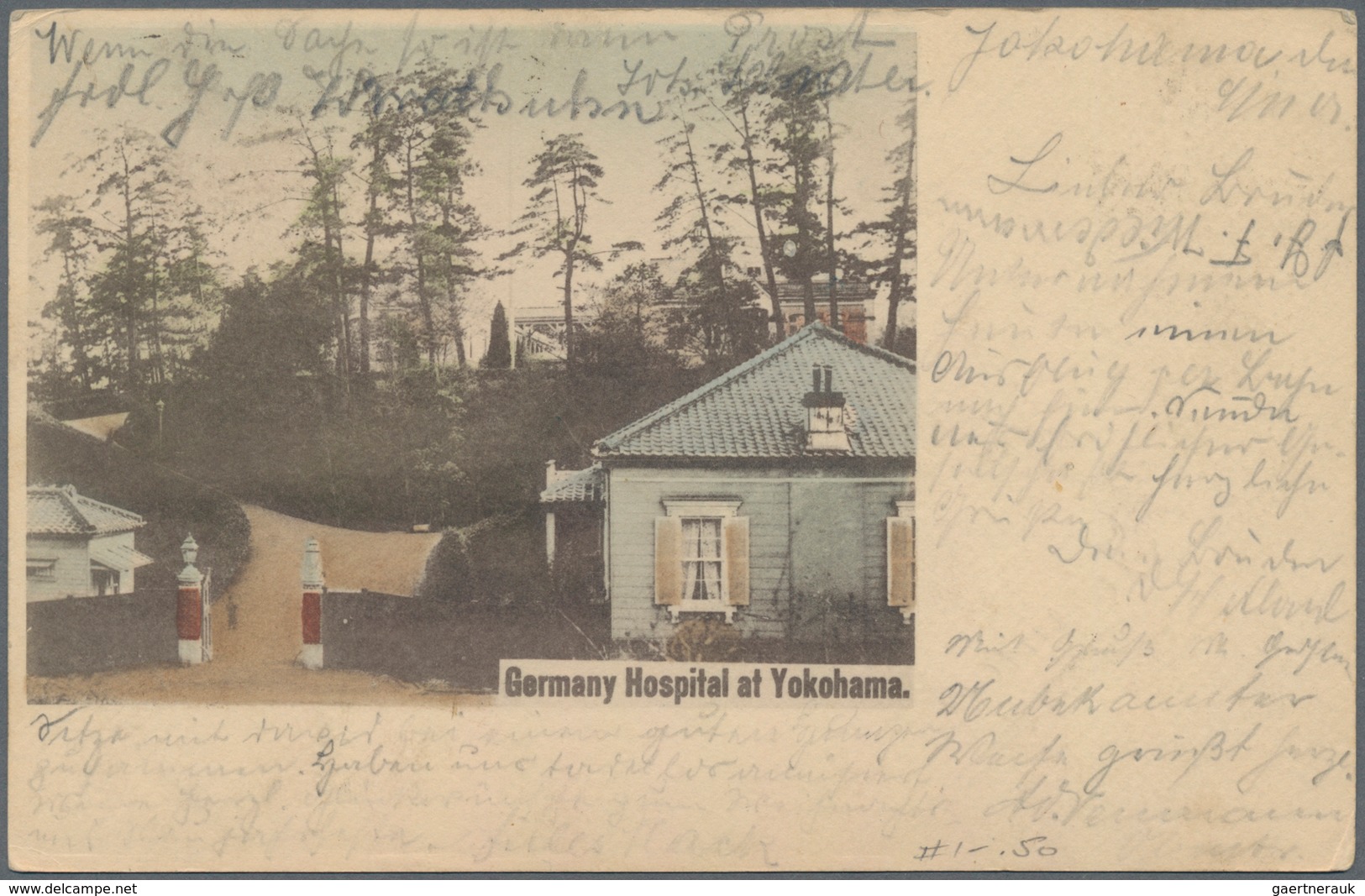 Japan - Besonderheiten: German Navy Hospital Yokohama, 1898, "Imp. German Navy Mail Yokohama 28/6 98