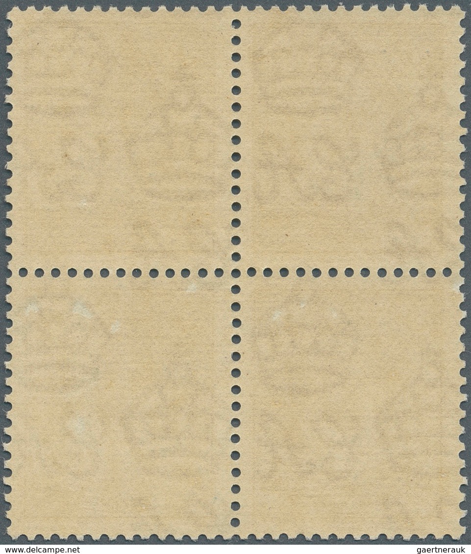 Jordanien: 1930-39, 20m. Olive-green, Perf 13½x13, Block Of Four, Mint Never Hinged, Fresh And Fine. - Jordan