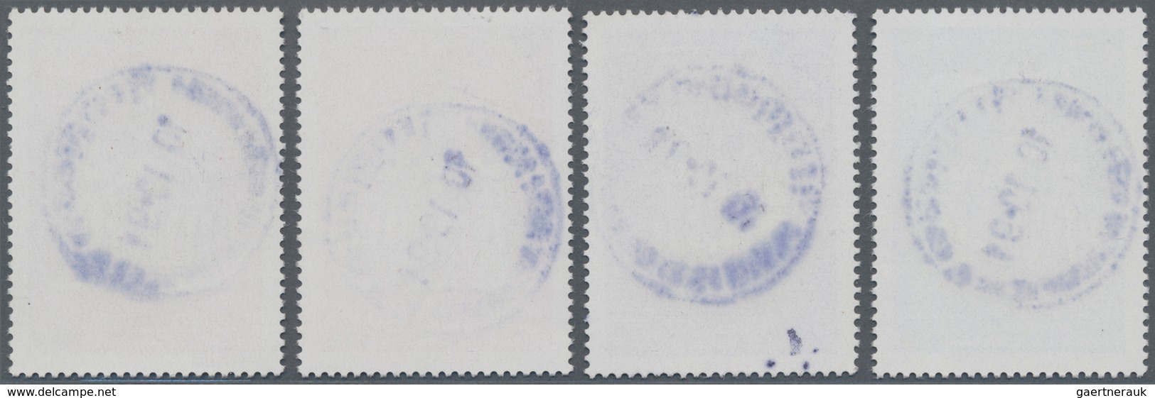 Kambodscha: 1989, Angor Vat, Set Of Four Values With Centric Strike Of Postmark "PHOM PENH 10.10.91" - Cambodja