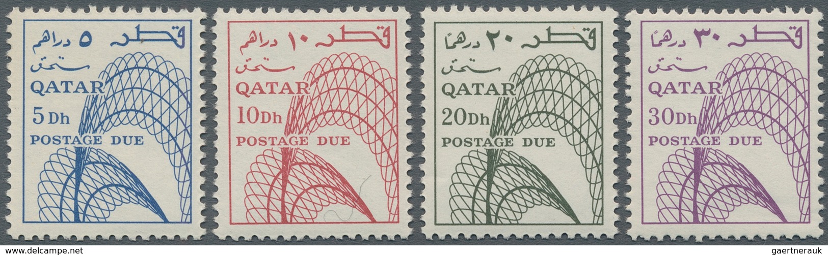 Katar / Qatar - Portomarken: 1967 Postage Due: Complete Set Of Four, Mint Never Hinged, The 5d. Ligh - Qatar
