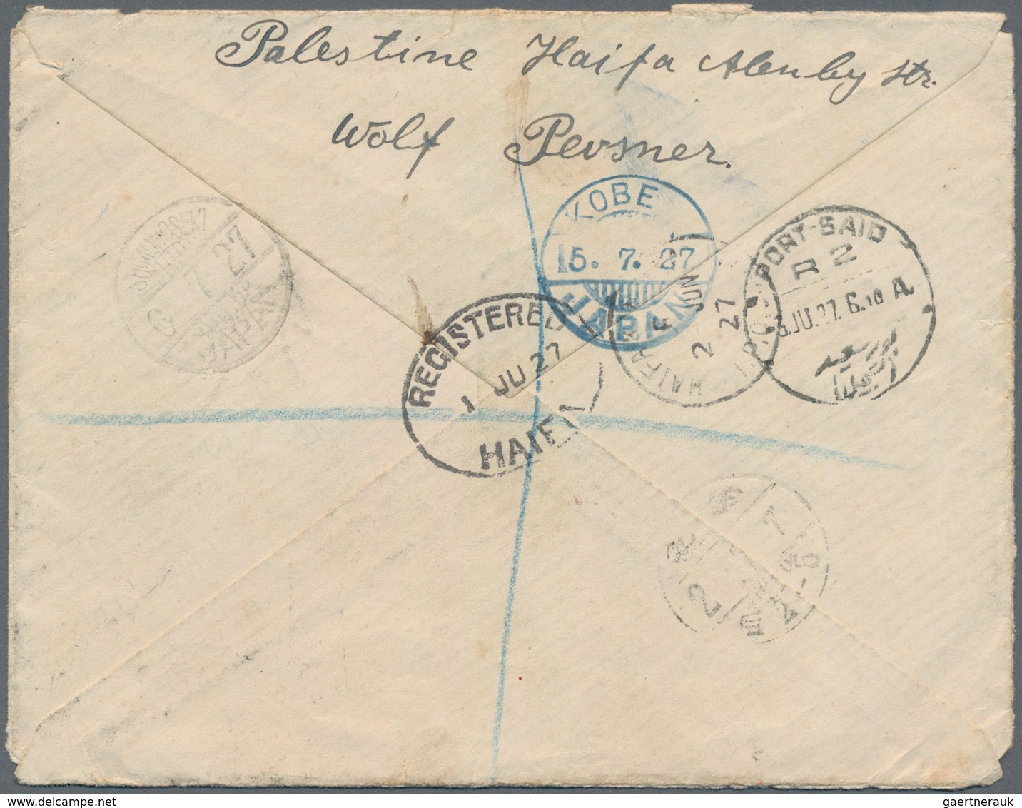 Korea: Incoming Mails, 1926/27, Three Registered Cover To Korea: From Beyrouth/Lebanon 1927 Resp. Al - Korea (...-1945)