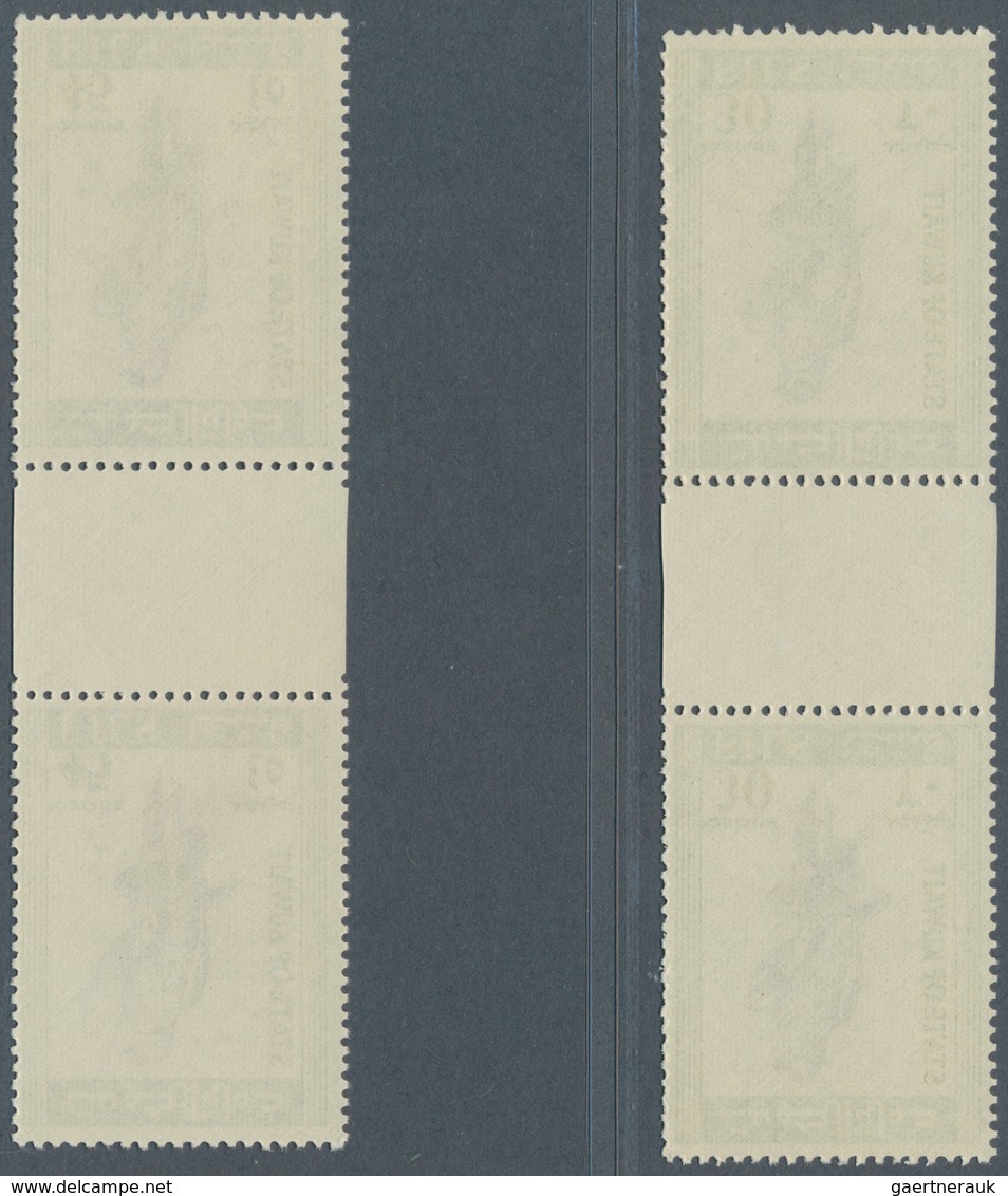 Kuwait: 1965. Complete FALCON Set (8 Values) In Vertical Gutter Pairs. Mint, NH. (Mi #285/92) - Kuwait