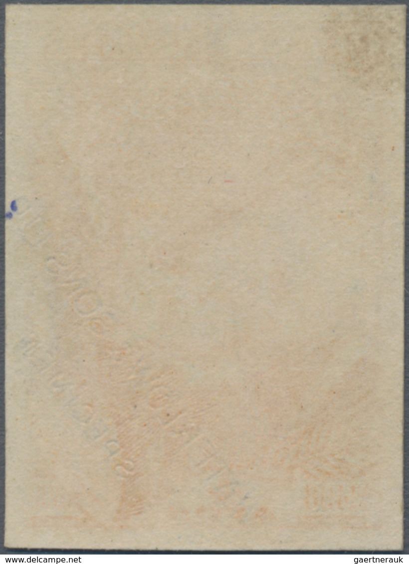 Macau: 1898, Vasco Da Gama, Waterlow&Sons Specimen: 4 A. Imperforated And Gummed In Orange, A Colour - Andere & Zonder Classificatie