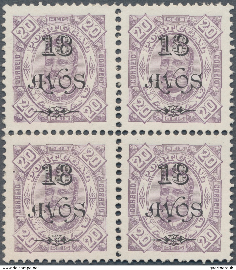 Macau: 1902, Avos Surcharges On Earlier Issues Cpl. Set 6A./10 R. To 18 A./300 R. Inc. Extra Copies - Andere & Zonder Classificatie