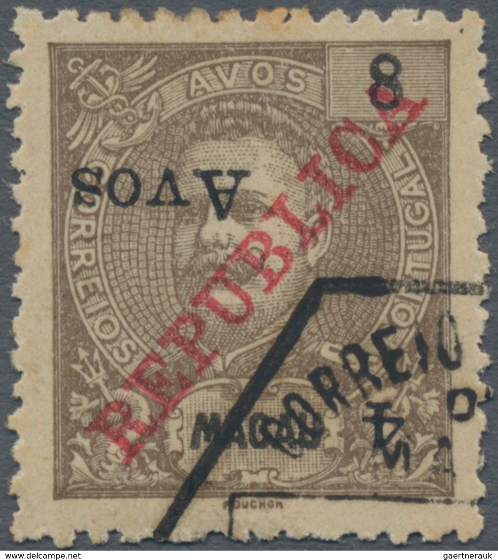 Macau: 1913, 4 A. On 8 A., Surcharge Inverted, Used. - Andere & Zonder Classificatie