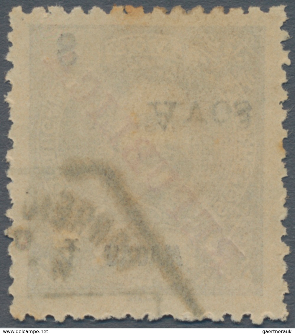 Macau: 1913, 4 A. On 8 A., Surcharge Inverted, Used. - Andere & Zonder Classificatie