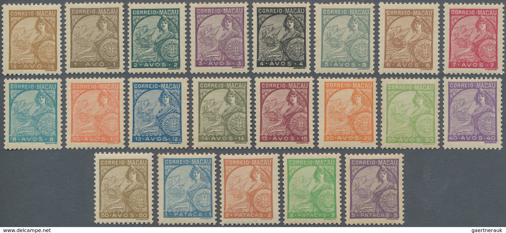 Macau: 1934, "Padroes" Definitive Series 1/2 A.-5 P. Cpl. Set, Mint Never Hinged (Michel Cat. 660.-) - Andere & Zonder Classificatie