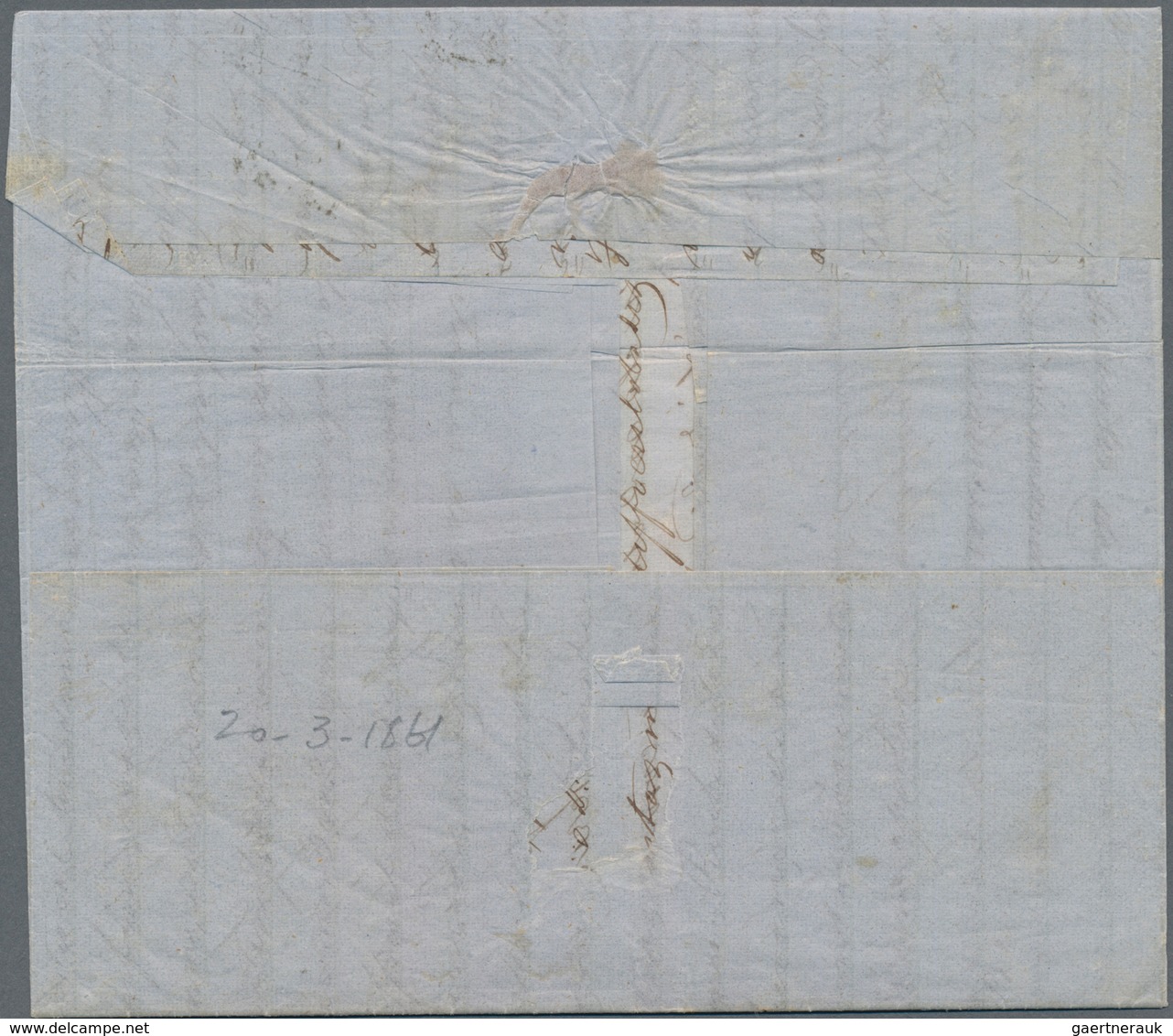 Macau - Besonderheiten: 1861, Incoming Mail From Portugal: Two Entire Folded Letters With Oval Rate - Other & Unclassified