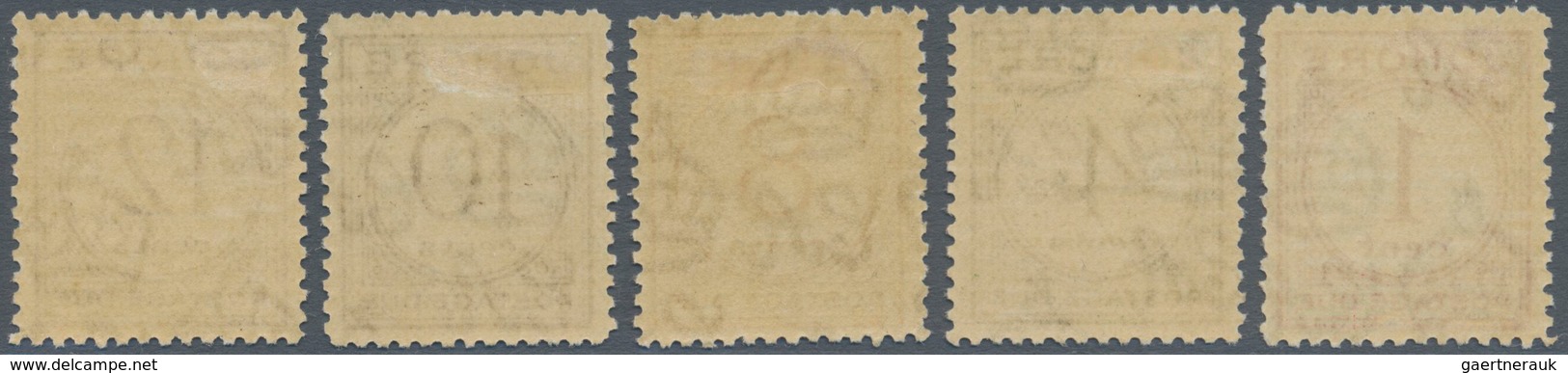 Malaiische Staaten - Johor-Portomarken: 1938, Postage Dues Complete Set Of Five, Mint Lightly Hinged - Johore