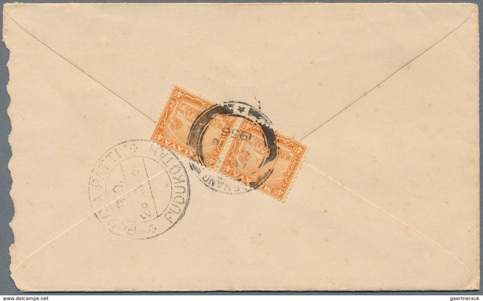 Malaiische Staaten - Perak: 1936/1950, Three Letters All Stamped With Different "TRAIN LETTER" Marks - Perak