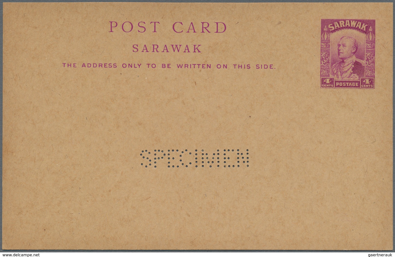 Malaiische Staaten - Sarawak: 1931-34 Four Postal Stationery Cards 'Charles Vyner Brooke' 2c Green, - Andere & Zonder Classificatie