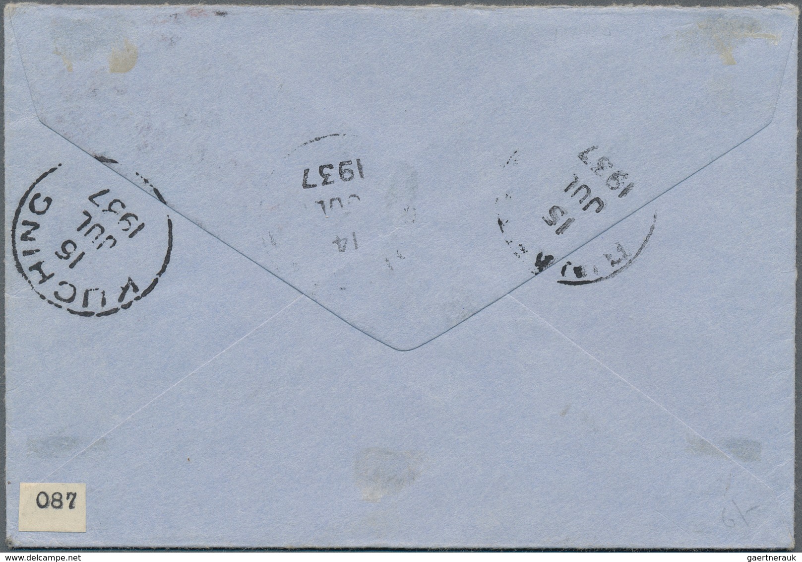 Malaiische Staaten - Sarawak: 1937, 2 X 2 C Green And 4 C Bright Purple, Mixed Franking On Cover Wit - Other & Unclassified