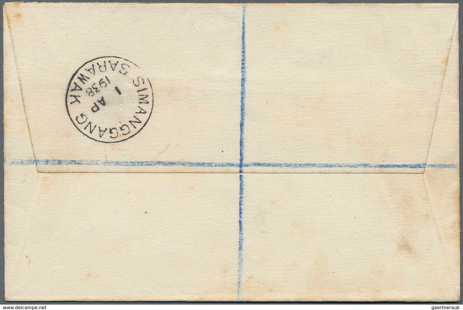 Malaiische Staaten - Sarawak: 1938, 20 C Olive-green/carmine, Single Franking On Registered Cover Wi - Sonstige & Ohne Zuordnung