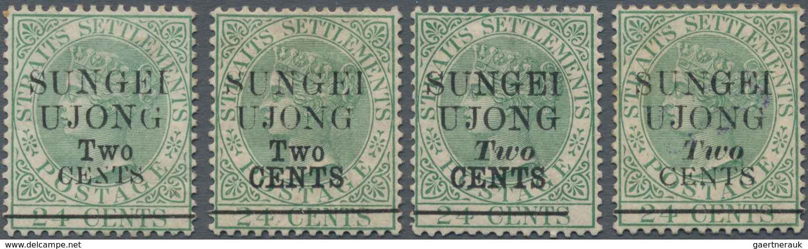 Malaiische Staaten - Sungei Ujong: 1891, "SUNGEI UJONG Two CENTS" Overprinted Complete Set Of Four V - Andere & Zonder Classificatie