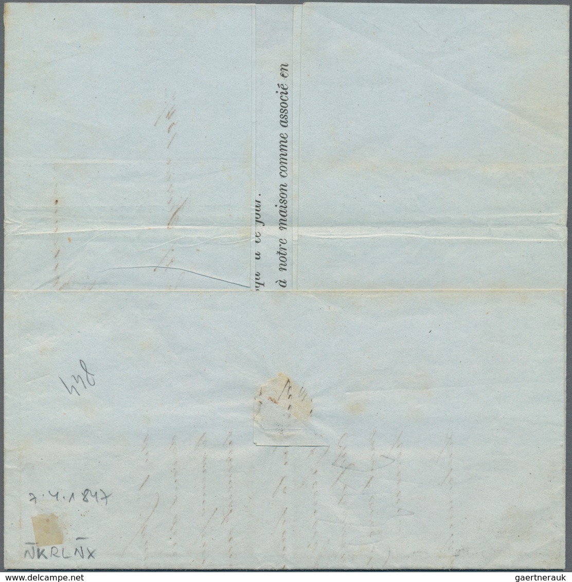 Niederländisch-Indien: 1847, Folded Business Letter From BATAVIA With Oval "ZEEBRIEF FRANCO" To Brit - Netherlands Indies