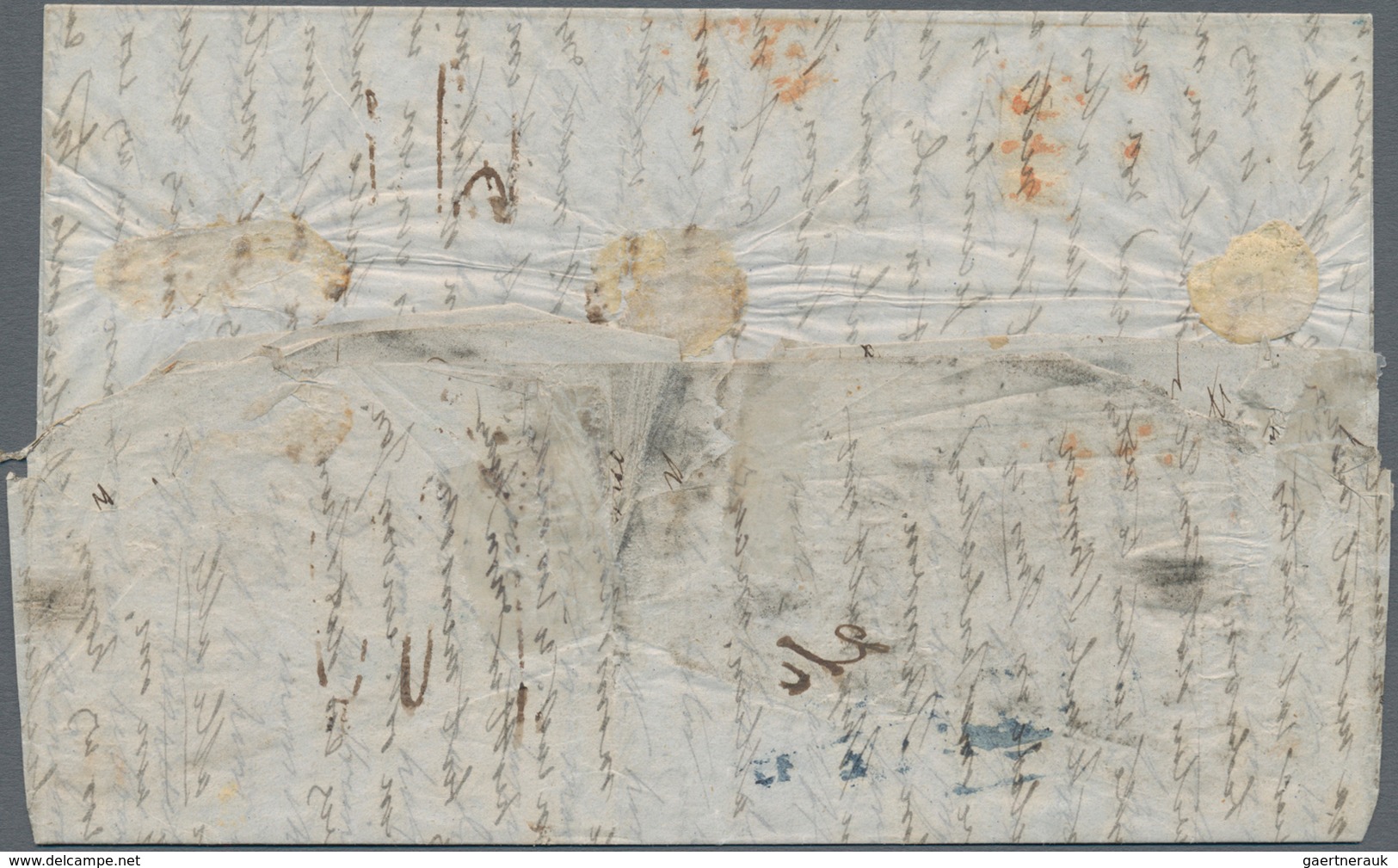 Niederländisch-Indien: 1848, Folded Letter From The Hague Via Marseille To Batavia With Rare Ra2 LAN - India Holandeses