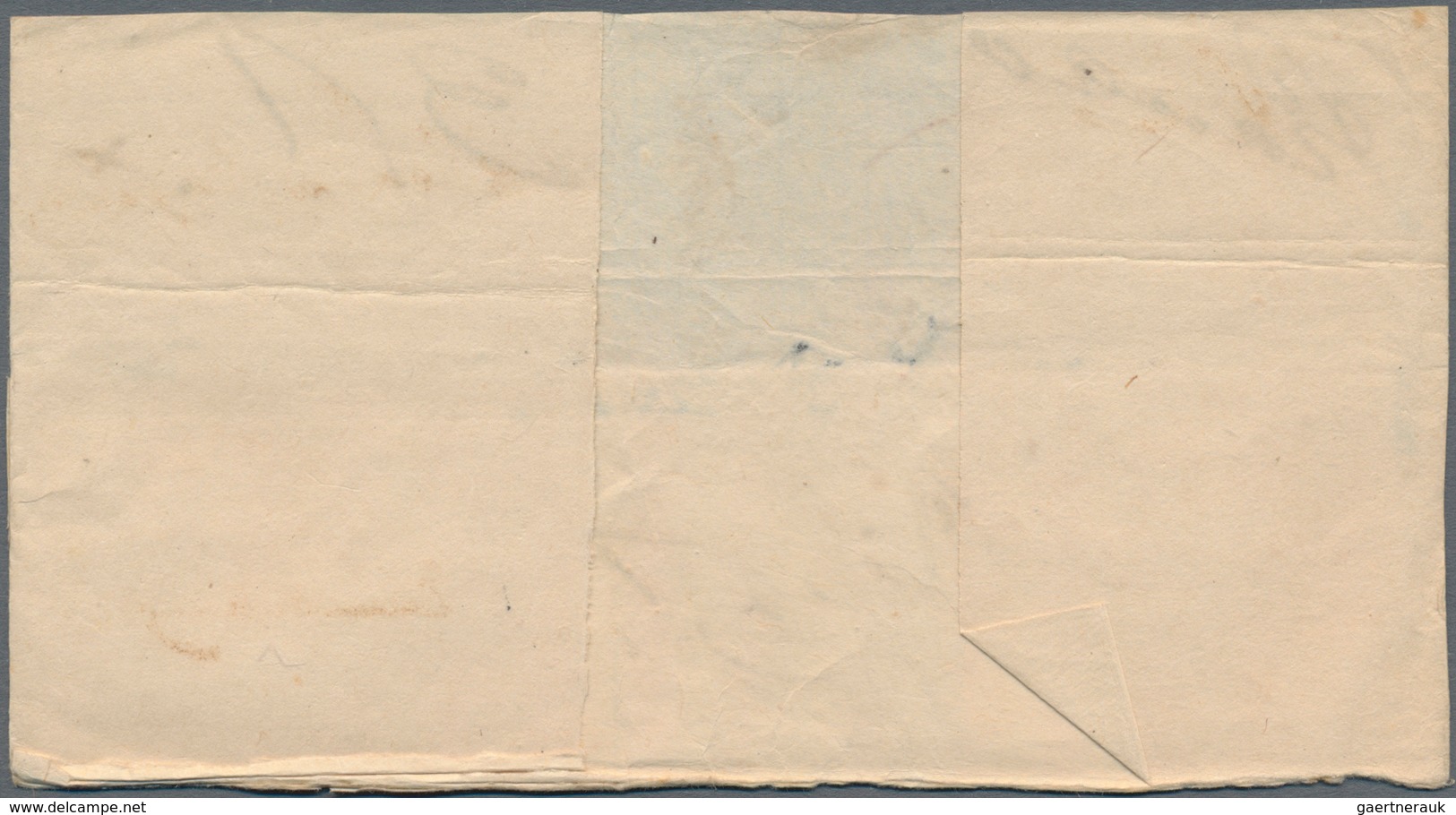 Niederländisch-Indien: 1855/1865 Ca., Lot Of 4 Folded Letter Sheets With Different Oval Postmarks, C - Indes Néerlandaises