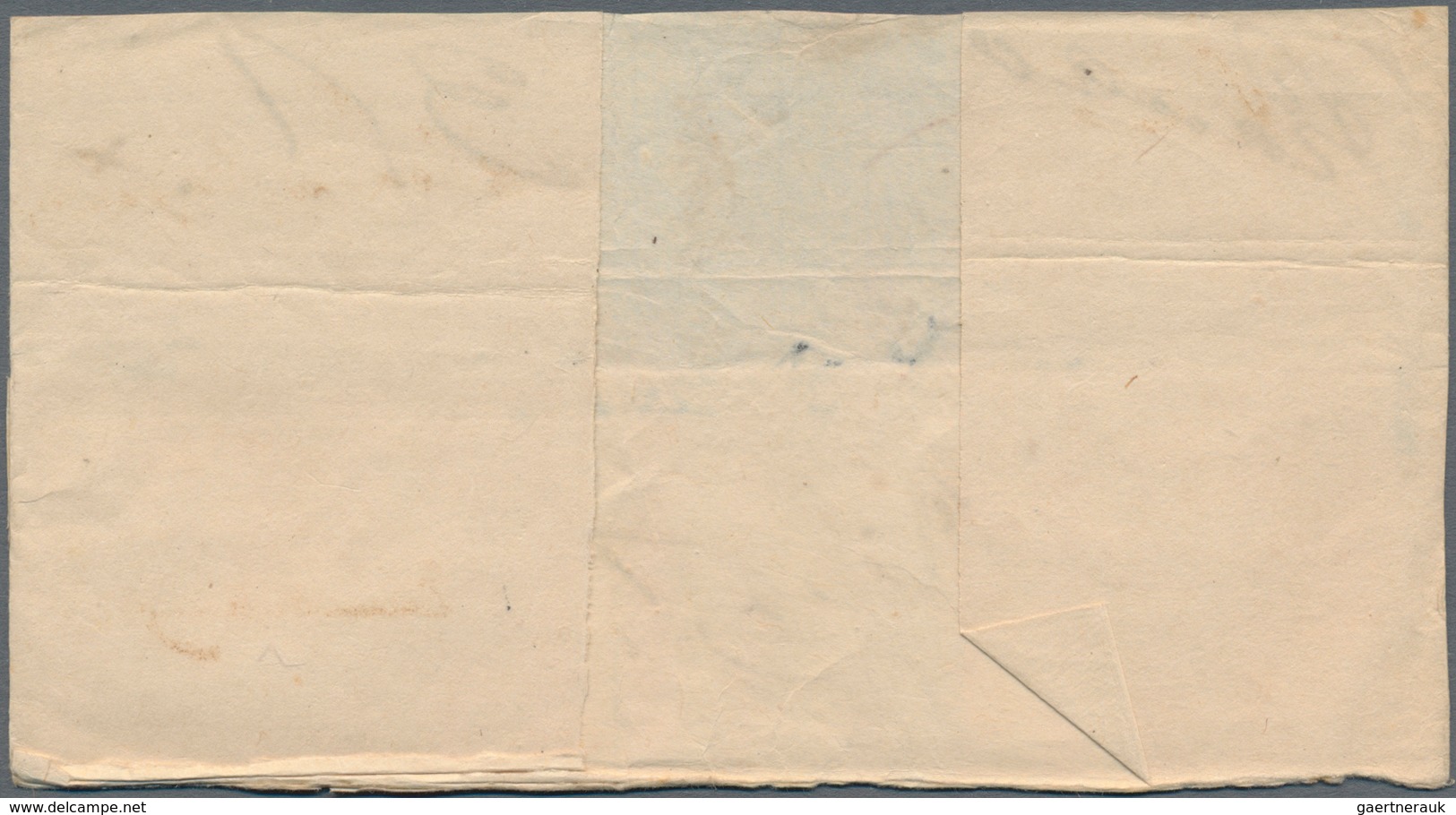 Niederländisch-Indien: 1855/1865 Ca., Lot Of 4 Folded Letter Sheets With Different Oval Postmarks, C - Nederlands-Indië