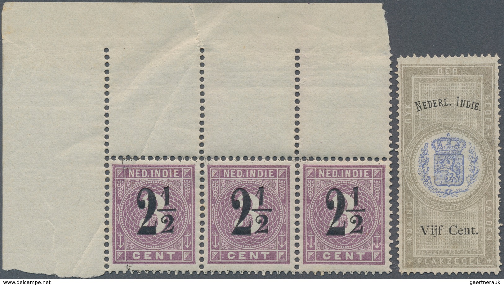 Niederländisch-Indien: 1870-1902: Group Of 39 Stamps, Mostly As Multiples, With 1870 1c., 5c. And 20 - Netherlands Indies