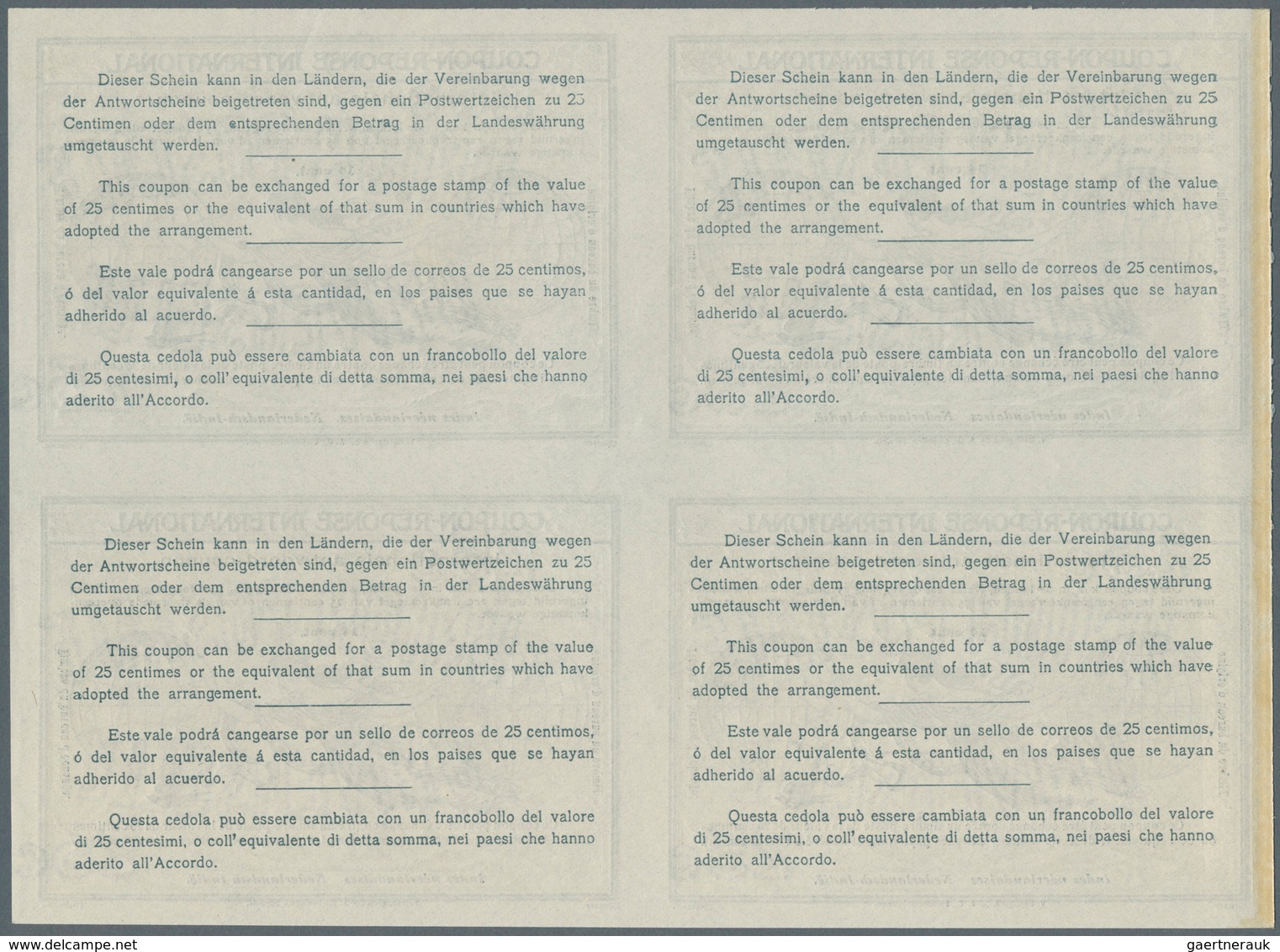 Niederländisch-Indien: Design "Rome" 1906 International Reply Coupon As Block Of Four 14 C. Nederlan - India Holandeses