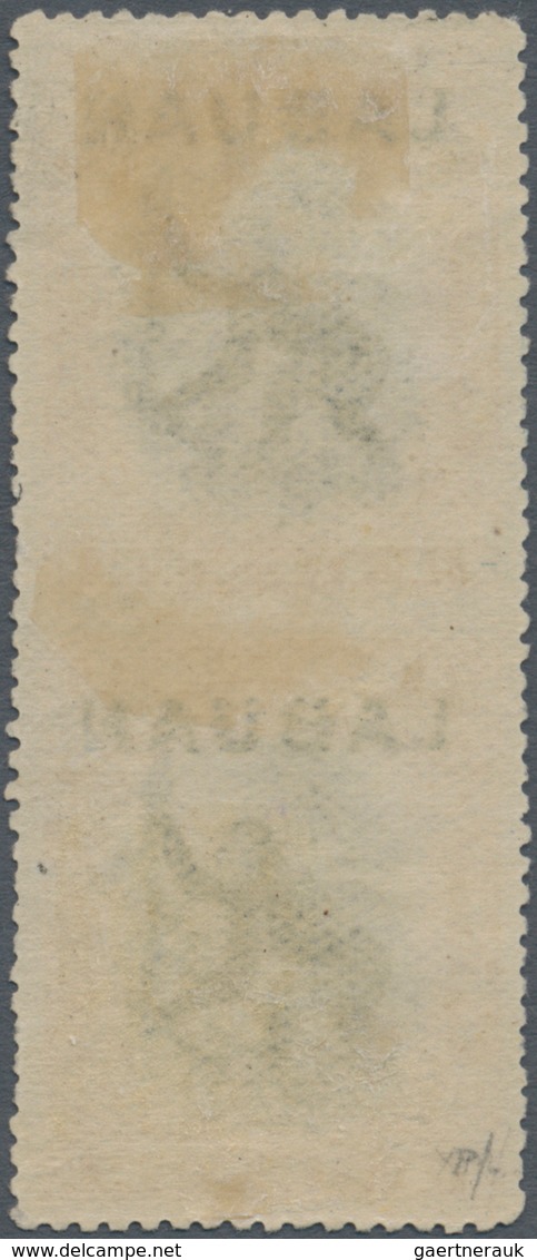 Nordborneo: 1900-02, LABUAN Overprinted 4c. Black And Yellow-brown Vertical Pair Imperf Between, Min - North Borneo (...-1963)