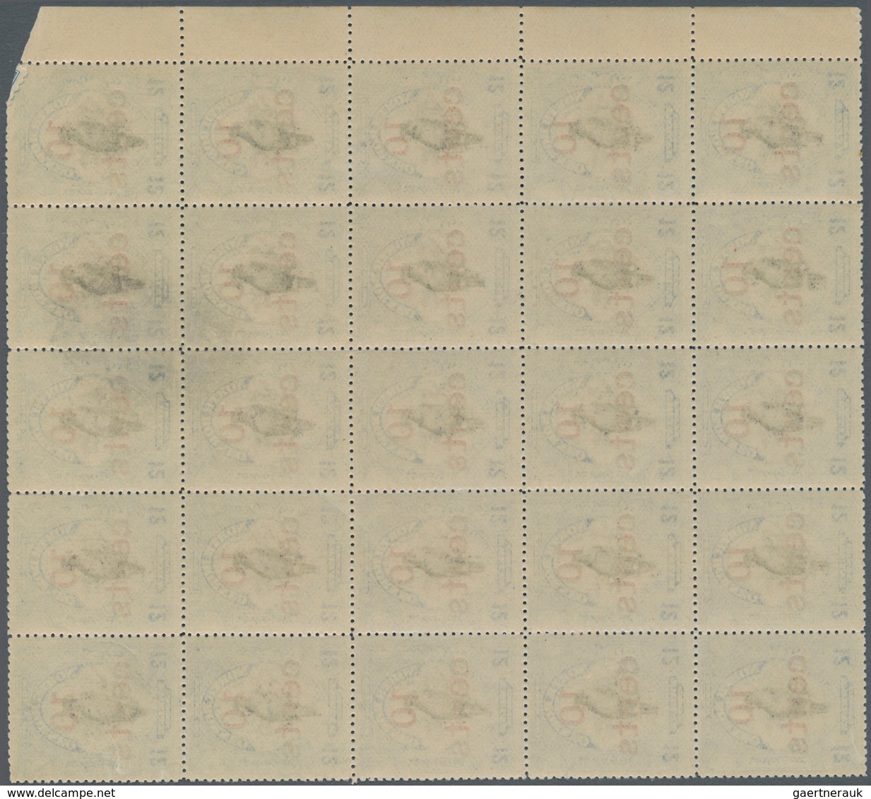 Nordborneo: 1916, 10 C./12 C., A Block Of 25 Including Variety "inverted S" In Row 2 Pos. 5, Mint Ne - Noord Borneo (...-1963)