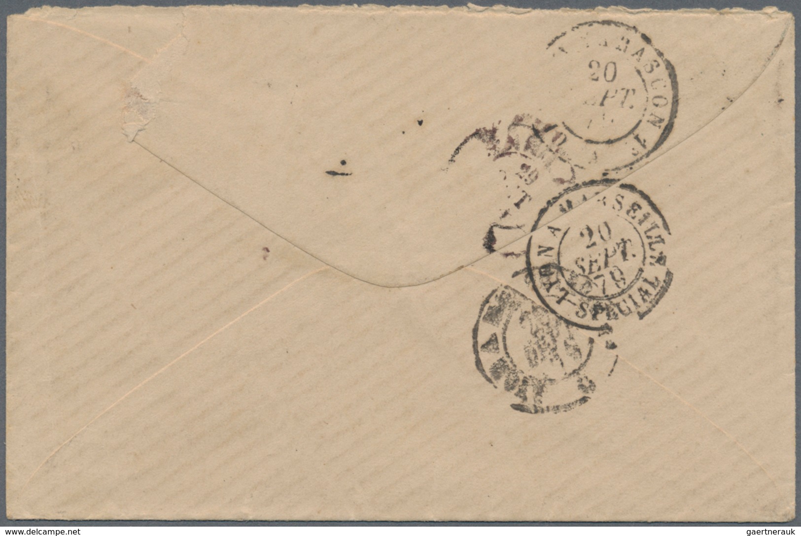 Philippinen: 1879. Envelope Addressed To The French Scientific Mission In Manila, Philippines Bearin - Filippijnen