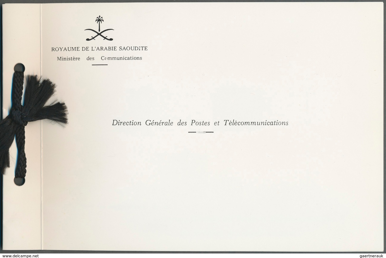 Saudi-Arabien: 1960-62: Presentation Folder By The P&T General Director Containing Top Values Of Wad - Saudi-Arabien