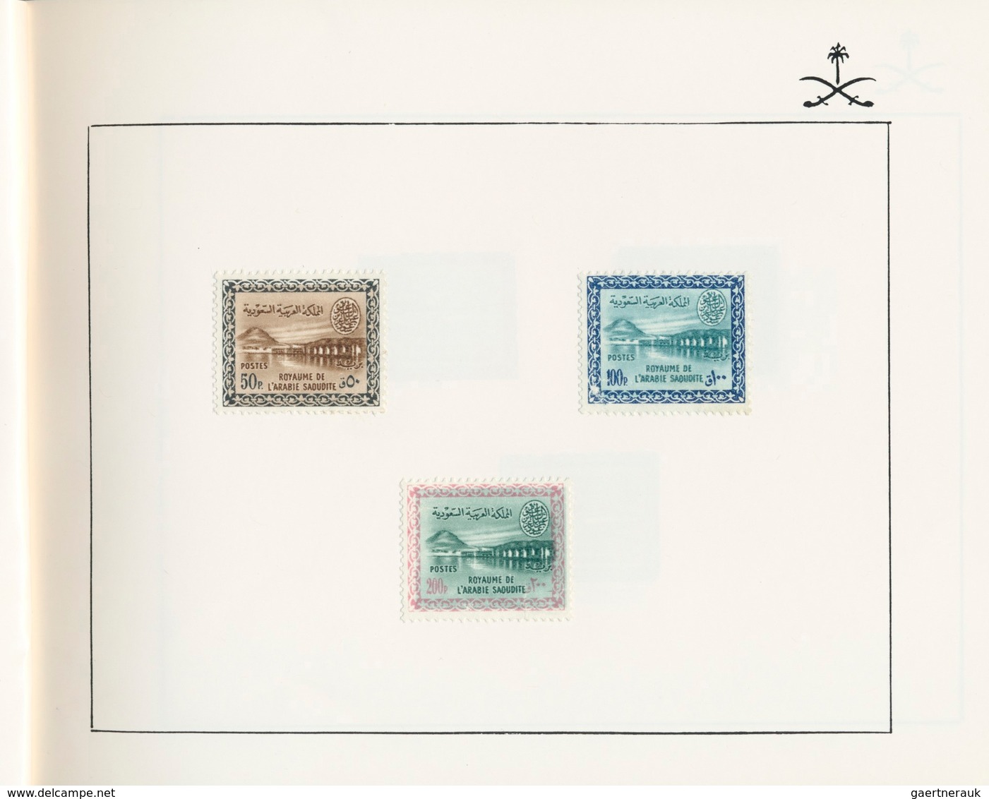 Saudi-Arabien: 1960-62: Presentation Folder By The P&T General Director Containing Top Values Of Wad - Saoedi-Arabië